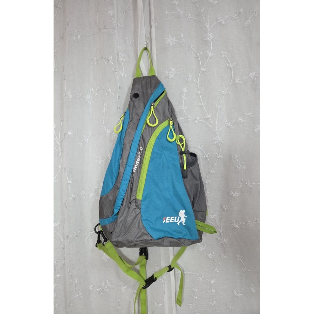 SEEU Path Finder 2.0 Sling Backpack Crossbody Bag Lightweight Grey Blue Green